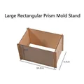 Supporto rettangolare in legno per stampi candele a bolle, dimensioni 14,2x9,7x8cm - Supporto Rettangolare Grande / Colore legno naturale