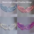 Ali d'angelo in piuma luminose con LED per spettacoli di bambini in quattro colori diversi - Ali Luminose - Luce LED Calda Casuale