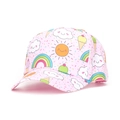 Casquette rose pour enfants avec motifs colorés de soleil, arc-en-ciel et glaces - Soleil Arc-en-ciel Rose