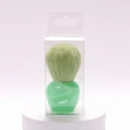 Pinceau à poudre vert scintillant pour ongles et maquillage sous boîte en plastique - Brosse À Pomme En Boîte Dm-pvc Bleue