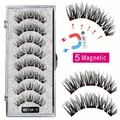 Reusable 5-magnet magnetic eyelashes set with applicator and storage box MB16K-5 - MB16K-5 / 5 Pairs Eyelashes (No Tools)