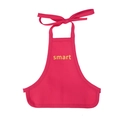Pet apron in vibrant rose red cotton featuring smart text and bow tie design - S / Rose Red