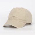 Classic light khaki washed cotton baseball cap with adjustable strap for sun protection - Beige (10#)