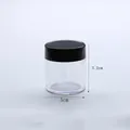 10g clear nail art storage jar with black lid for glitter and small accessories - 10g Transparent Tall Bottle (3.2*3cm)