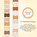 Twilight Series Chestnut Cocoa brown patterned washi tape for DIY scrapbooking - Chestnut Cocoa