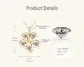 Gold plated S925 silver flower pendant with 3mm D color VVS1 moissanite stone - Gold - Camellia (0.5ct)