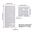 DIY resin phone stand silicone molds set of two different sizes with precise dimensions - Simple Phone Stand Mold (MD3936A+MD3936B)