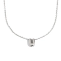 Collier chic en acier inoxydable argenté avec pendentif lettre U évidé élégant - Lettre U / Acier