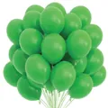 Bunch of 10 inch thickened matte grass green latex balloons for wedding party decor - Dark Green