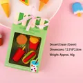 Set gomme creative fast-food con hamburger e patatine in confezione regalo verde - Set di 4 / Fast Food Verde