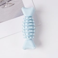Hellblaues Kauzeug für Hunde in Knochenform mit Noppen zur Zahnpflege und Zahnfleischmassage - Knochenförmiges Molar-Spielzeug / 11cm / Blau