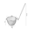 304 Stainless steel hanging hot pot strainer with mesh basket, size 20.5cm x 10cm - Vertical Handle - Small