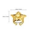 Gouden roestvrijstalen sterring met gehamerde textuur en verstelbare ringband - Verstelbaar Open / Gehamerde Ster / Goud
