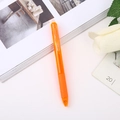 Retractable orange erasable gel pen with rubber grip for school office supplies - Orange