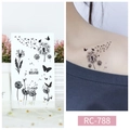 Waterproof tattoo sticker RC-788 with dandelion and butterfly patterns on shoulder - RC-788 Dandelion