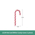 Decorazione albero di Natale bastoncino di zucchero bianco e rosso 12cm ornamento festivo - 1 pezzo / 12cm Bastoncino di Zucchero Rosso e Bianco
