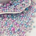 Perle miste rosa e blu iridescenti per fai-da-te e decorazioni floreali creative - Perle di Sirena Miste 3-8mm 20g