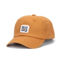 Klassische ingwergelbe Baumwoll-Baseballkappe mit MARIA-Stickerei und gebogenem Visier - Khaki
