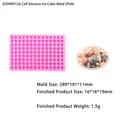 Rosa Silikonform mit 126 Quadrat-Fächern für Eiswürfel und Pralinen 289x191x11mm - Rosa