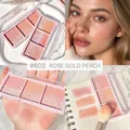 3-color blush and eyeshadow palette #602 Peach Gold with shimmer for natural makeup - 3-Color Blush #602 Broken Gold White Peach