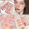 Palette fard e ombretto a 3 colori #602 Pesca Dorata con glitter per trucco naturale - Fard a 3 Colori #602 Pesca Bianca Oro Spezzato