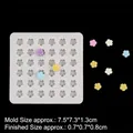 Stampo in silicone bianco per fiori di ciliegio con 36 fori e mini fiori colorati - Stile 4 36 Fiori Di Ciliegio / Grigio