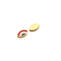 Golden oval stainless steel evil eye bead with red enamel for DIY jewelry making - 7*14mm Gold Oval Eye - Red