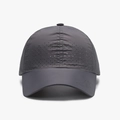 Quick-dry breathable baseball cap in dark grey with laser-cut ventilation holes - Dark Gray