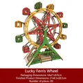 DIY 3D wooden ferris wheel puzzle model with 89 pieces for educational craft assembly - Lucky Ferris Wheel / 89 Pcs/Finished 27x8.5x28.5cm