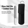 Black Leather Case + Round Head Glass File