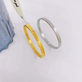 Titanium steel Endless Love bracelet set in gold and silver with CZ stone inlay - Steel