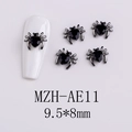 Detail of MZH-AE11 black heart spider nail art charm for gothic Halloween designs - Spider with Black Heart (AE11)