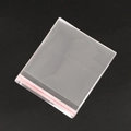 Square transparent OPP self-adhesive packaging bag with pink sealing strip and clear finish - Clear OPP Bag 12*14CM (Approx. 200pcs)
