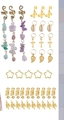Gouden dreadlock accessoires set met vlinder schelp en levensboom hangers goud - 20-delige Set Schelp Kruis 2#