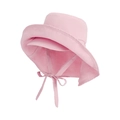 Sombrero de sol rosa de secado rápido con ala ancha y protector de cuello para mujer - Rosa