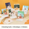 3D Teacher appreciation card set with 6 floral pop-up designs and envelopes - Teacher-Student Series - Set of 6 (HK8009)