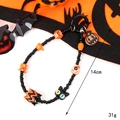 Halloween wristlet beaded keychain with pumpkin and skull charms, 14cm length and 31g weight - Clearance-Halloween Pendant (Style B Spooky Pumpkin)