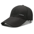 Berretto da baseball nero da uomo con visiera lunga e ricamo FASHION per la protezione - Nero
