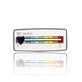 Rainbow mood slider pin with heart marker and MY MOOD text on white background - My Mood Rainbow Brooch