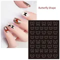 Japanese butterfly nail art stickers in black and red style for manicures WW8005 - WW8005# Butterfly Shape