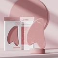 Pink facial massager set with double-headed roller and gua sha tool for skin lifting - Pink Heart-Shaped Gua Sha Board