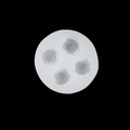 White silicone mold for DIY candy and biscuit shapes with four textured round cavities - 2# Transparent A92 (4 Holes)