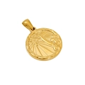 Minimalist gold titanium steel zodiac sun necklace pendant on a white background - Virgo - Single Pendant