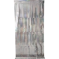 Dettaglio della tenda in lamina laser argento con effetto olografico per sfondo di festa - 1*2m Pezzo Singolo / Argento