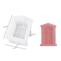 Silicone mold for castle-shaped aromatherapy candles and pink house-shaped plaster resin decor - NO.3 Castle