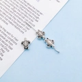 Antiksilberne Schildkröten-Zwischenperle für DIY-Schmuck und Vintage-Armbänder - Ozean Meeresschildkröte Abstandshalter Perle (16365) / 1 Stück (7x8mm) / Antiksilber