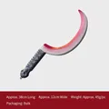 Realistic Halloween grim reaper scythe toy with skull handle and red blade, 38cm size - Karambit Knife