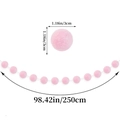 Guirlande de pompons roses de 250cm avec boules de 3cm pour décoration de fête et DIY - Anniversaire de Fille / Fête des Mères / Guirlande de Pompons Rose Foncé