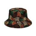 Unisex reversible bucket hat with colorful wavy geometric patterns for outdoor sun protection - M (56-58cm) / Colorful Wave Pattern Style (1#)