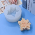 Blumenförmige Silikonform für DIY-Backen und handgemachte Kerzen mit klaren Texturen - Blumenform (560) / Halbdurchsichtiges Weiß